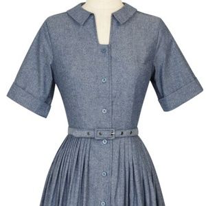 Trashy Diva Chambray Shirtwaist dress - EUC size 8